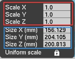 3d打印模型尺寸对比图